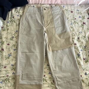 Two-Tone Beige Cargo Pants